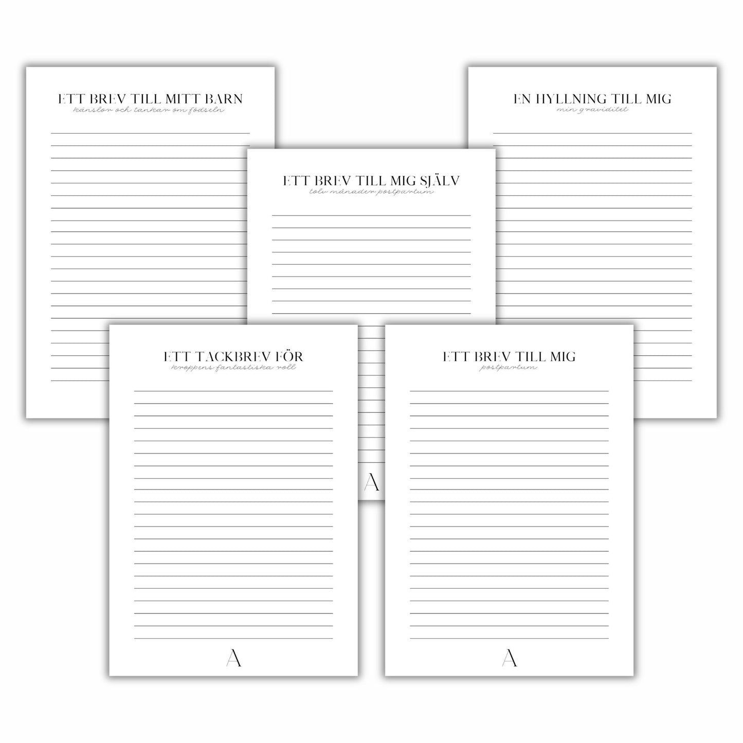Postpartum Bundle – Letter Collection
